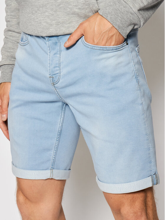 Only & Sons Only & Sons Pantaloni scurți de blugi Ply 22018587 Albastru celest Regular Fit