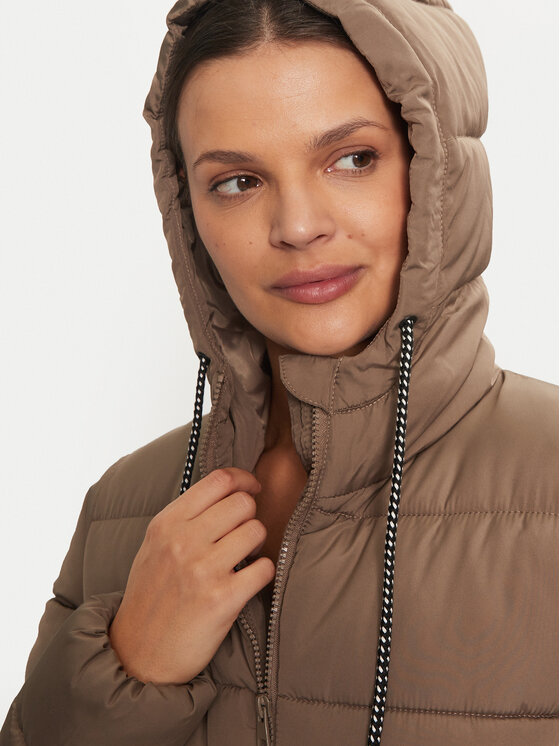 Fransa Fransa Télikabát Mabelle 20613793 Barna Regular Fit