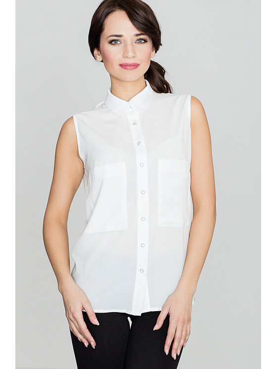 Lenitif Lenitif Blusa K363 Écru Regular Fit