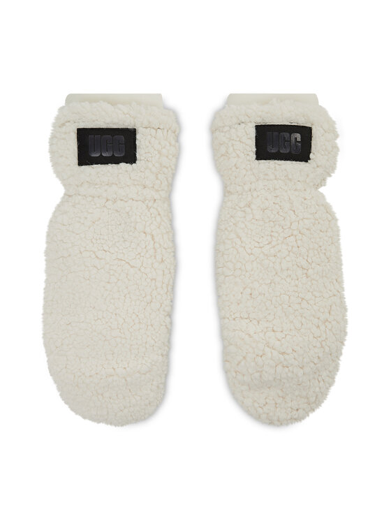 Ugg Ugg Дамски ръкавици W Sherpa Mitten W Logo Patch 20168 Бял