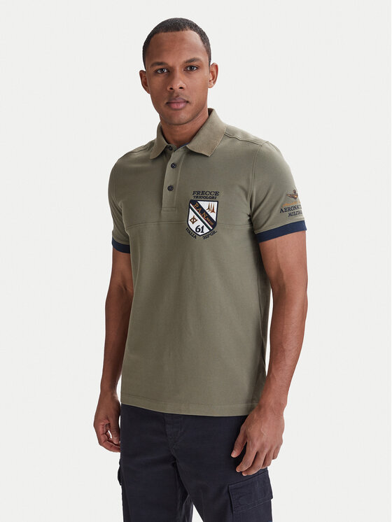 Aeronautica Militare Aeronautica Militare Pólóing 261PO1915UP00191 Zöld Regular Fit