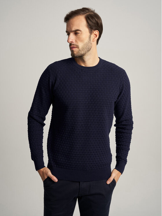 Willsoor Willsoor Sweter 59100 Granatowy Regular Fit