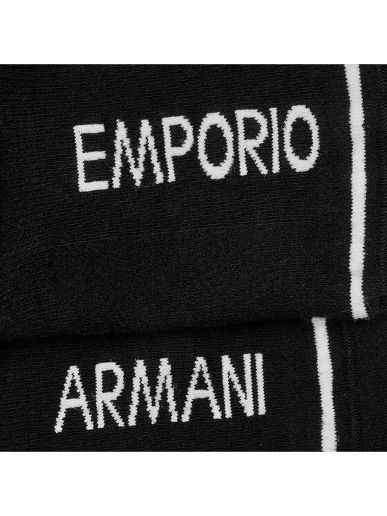 Emporio Armani Emporio Armani Set 2 parov ženskih stopalk 292315 4R227 00020 Črna