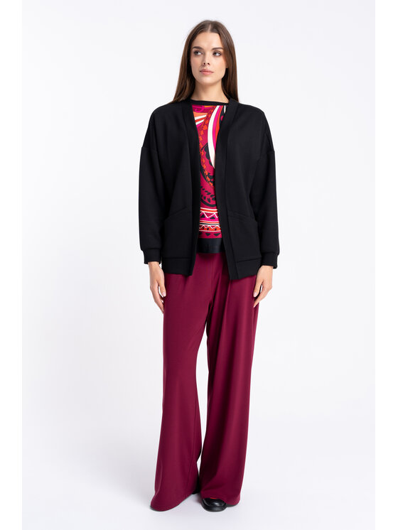 CLICK CLICK Ζακέτα 71-0045 Μαύρο Regular Fit