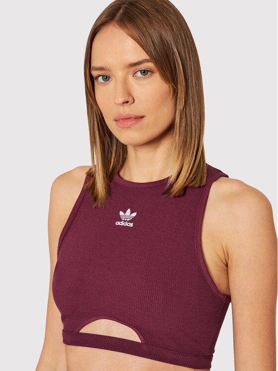 Top adicolor Essentials Rib H06612 Bordeaux Slim