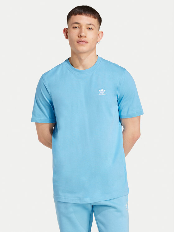 adidas adidas Tricou Trefoil Essentials IZ2099 Albastru celest Regular Fit