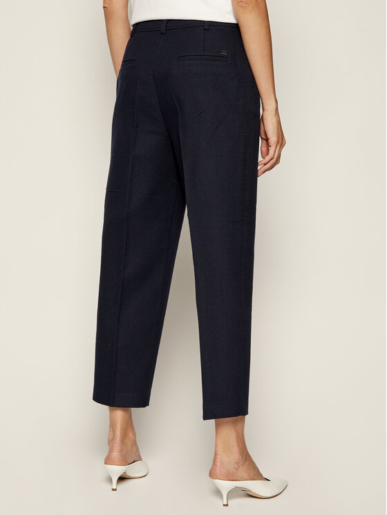 Tommy Hilfiger Tommy Hilfiger Medžiaginės kelnės WW0WW26012 Tamsiai mėlyna Regular Fit