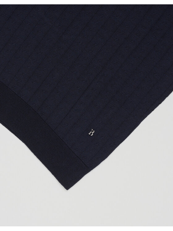 Borgio Borgio T-Shirt Telve Granatowy Slim Fit