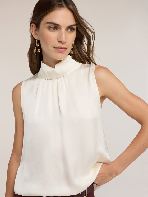 Motivi Motivi Top D137Q000659N021 Bianco Regular Fit