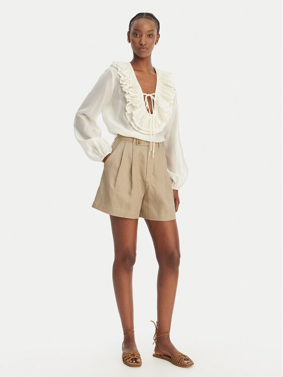 Eleh Eleh Bermudy SS260320 Beżowy Relaxed Fit