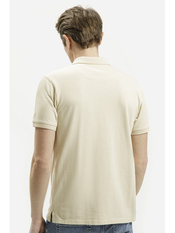 Cross Jeans Cross Jeans Polo 16087-009 Beżowy Regular Fit