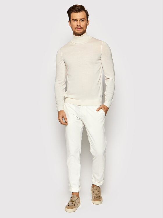 Dolcevita Musso-P 50392083 Bianco Slim Fit