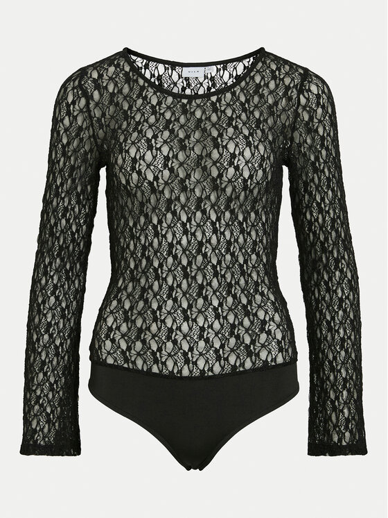 Vila Vila Bodijs Kaylee 14101423 Melns Slim Fit