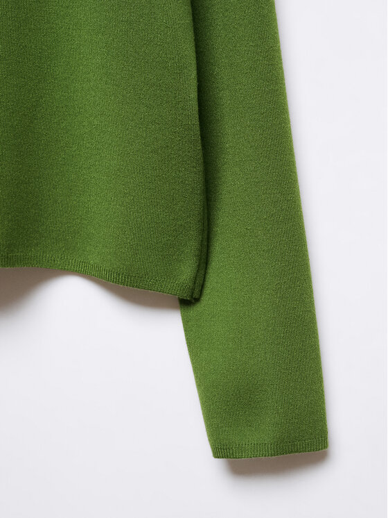 Mango Mango Sweater Chimney 57035794 Zöld Regular Fit