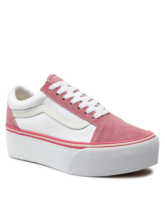 Vans old skool pink white cheap