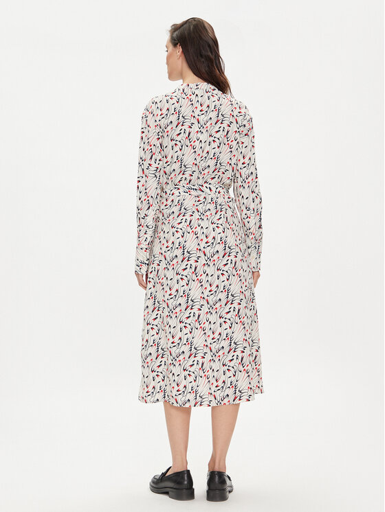 Tommy Hilfiger Tommy Hilfiger Сукня-сорочка WW0WW41904 Écru Relaxed Fit