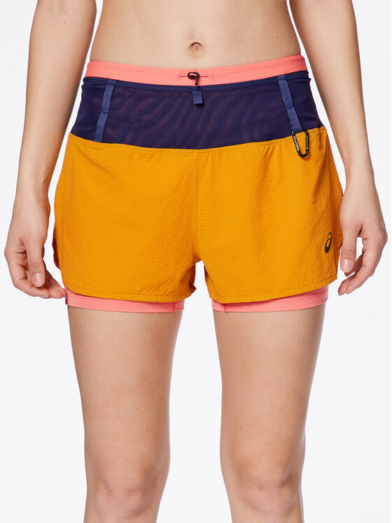 Asics Asics Sportovní kraťasy ASICS Fujitrail 2-N-1 Short Oranžová Regular Fit