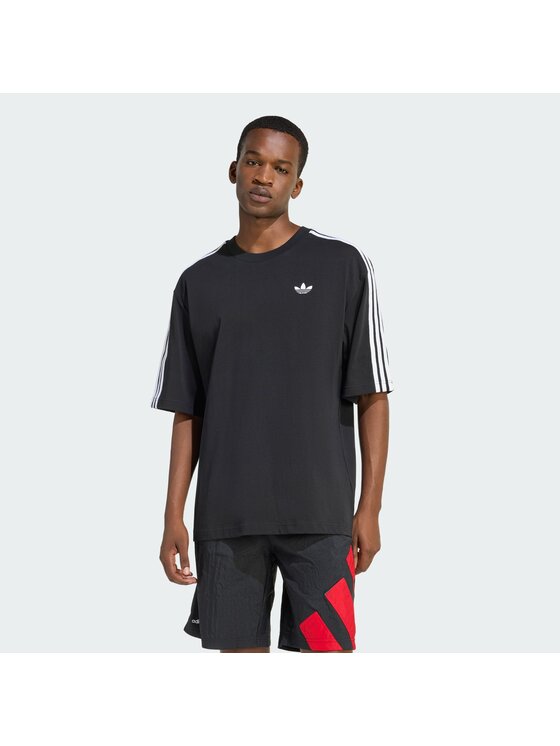 adidas adidas T-Shirt adicolor 3-Stripes KD4095 Schwarz Oversize