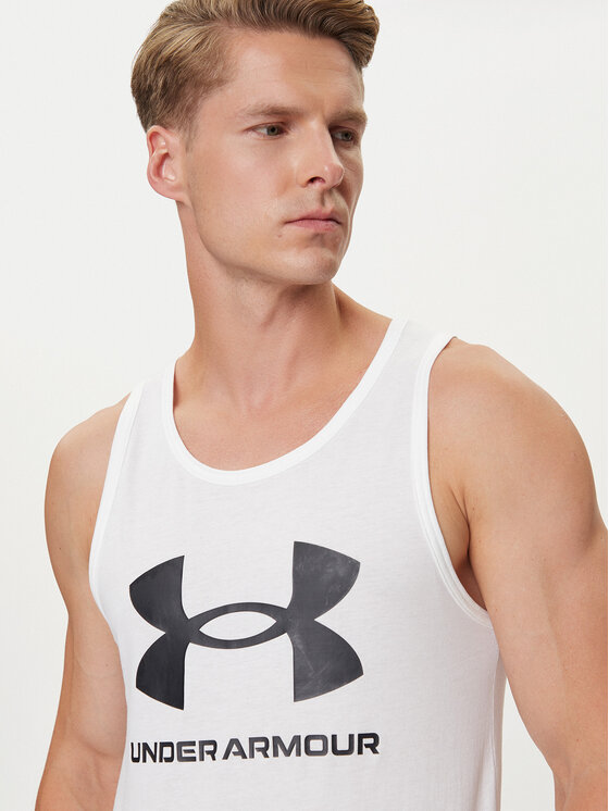 Under Armour Under Armour Tank top Ua Sportstyle Logo Tank 1382883-100 Bijela Loose Fit