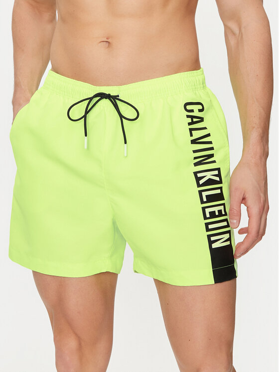 Calvin Klein Swimwear Kopalne hlače KM0KM00991 Zelena Regular Fit