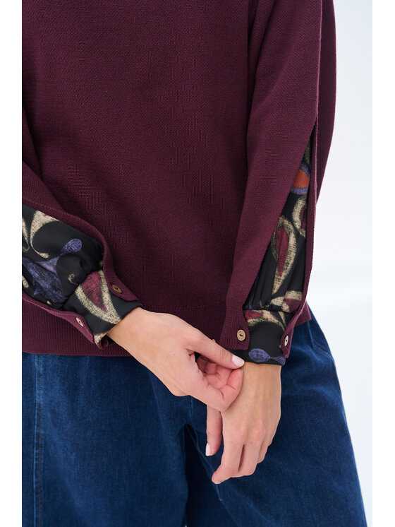 blue shadow blue shadow Sweter Celeste 2 Fioletowy Regular Fit