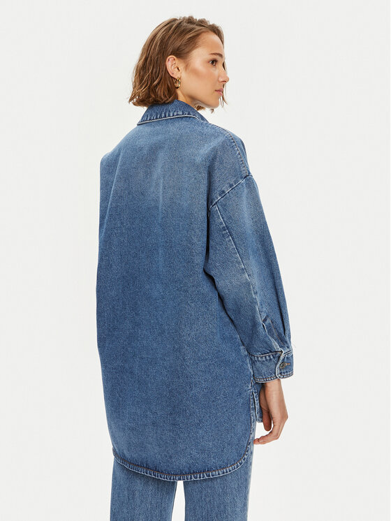 Weekend Max Mara Weekend Max Mara Džinsa jaka Tartufo 2425086051650 Tumši zils Oversize