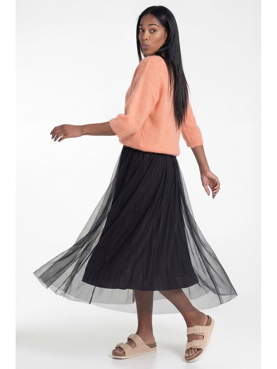 FIGL FIGL Spódnica maxi M1307 Czarny A-Line Fit