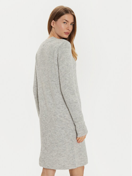 Pieces Pieces Φόρεμα υφασμάτινο Ellen 17126082 Γκρι Regular Fit