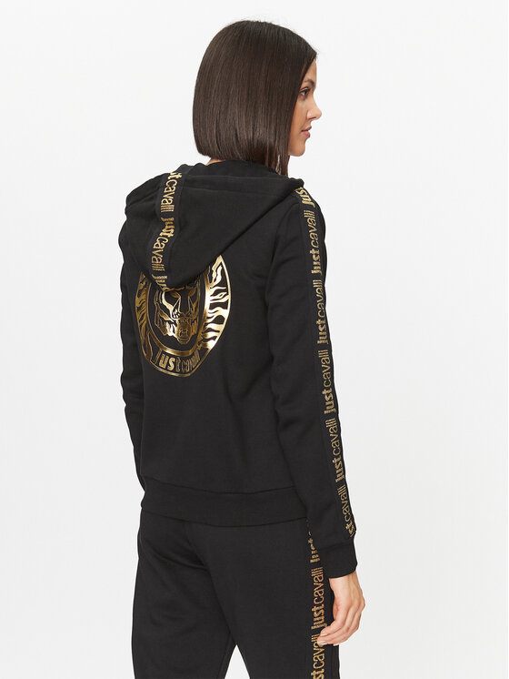 Just Cavalli Just Cavalli Majica dugih rukava 75PAIT01 Crna Regular Fit