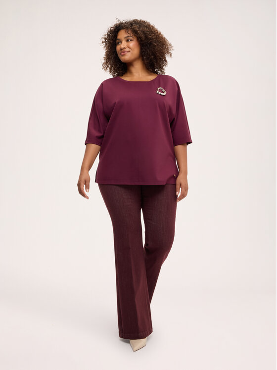 Fiorella Rubino Fiorella Rubino Felpa G817L009327N036 Bordeaux Boxy Fit