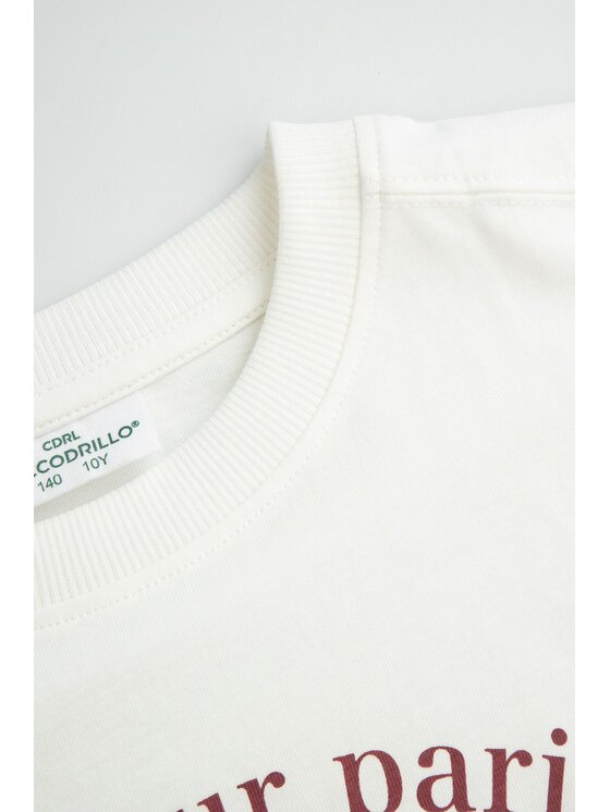 Coccodrillo Coccodrillo T-Shirt ZC6143203FGJ-003 Krémová Regular Fit