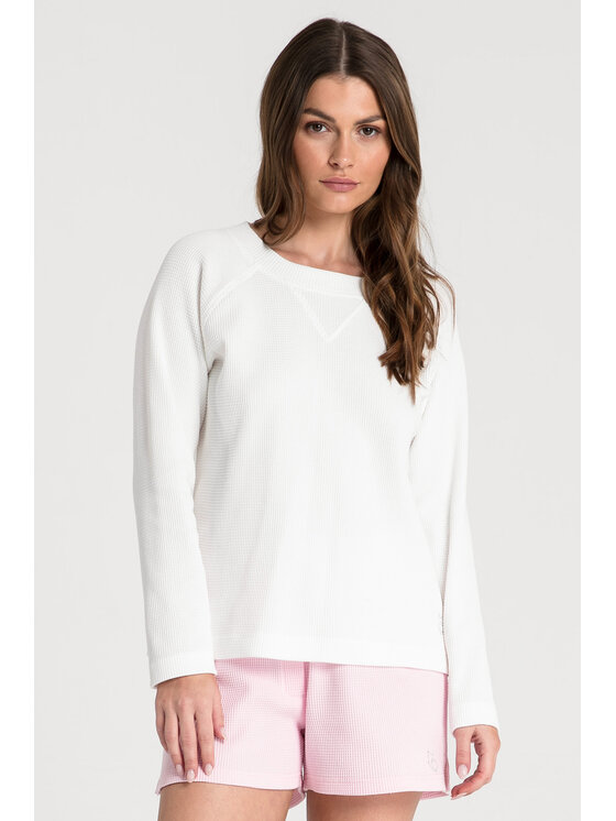 LaLupa LaLupa Bluzka LA076 Biały Comfortable Fit