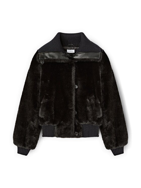 Motivi Motivi Pelliccia 8627Q000226N033 Nero Over Fit