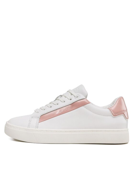 Calvin Klein Calvin Klein Sneakersy Logo Cupsole Lace Up HW0HW01353 Biały