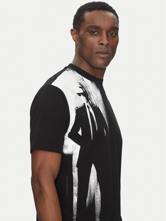 KARL LAGERFELD KARL LAGERFELD T-Shirt 755149 552225 Czarny Regular Fit