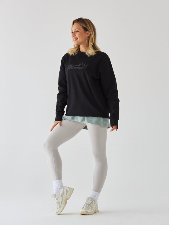 BeShaped BeShaped Bluza Pilates Princess Czarny Oversize