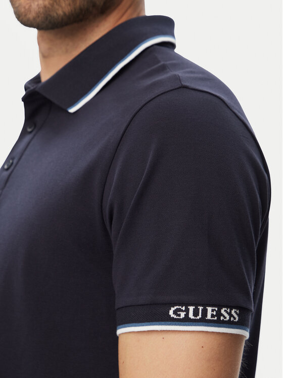 Guess Guess Polo M6YP28 K4475 Tamnoplava Slim Fit