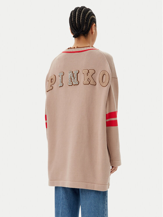 PINKO PINKO Kardigan Borghese 104620 Brązowy Relaxed Fit
