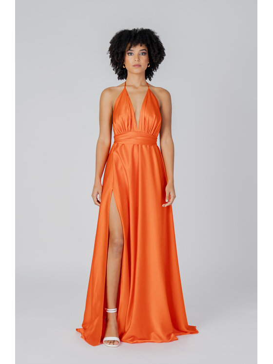 Sol Wears Women Sol Wears Women Abito da sera DIANA LUNGO Arancione To Fit