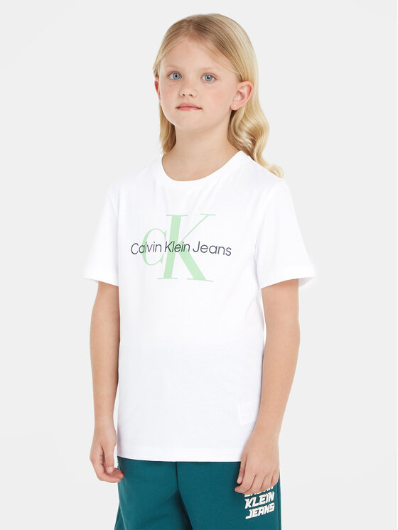 Gyerek Póló Calvin Klein Jeans, Méret: 16Y, Fehér, Monogram IU0IU00460