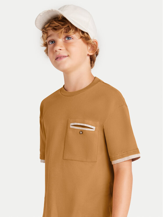 Mayoral Mayoral T-Shirt 6004 Brązowy Regular Fit