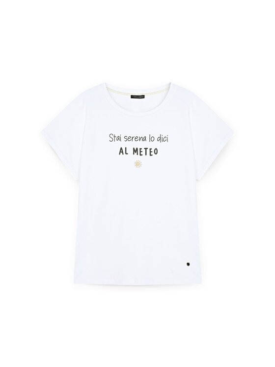 Fiorella Rubino Fiorella Rubino T-shirt G211L008516N011 Bianco Regular Fit