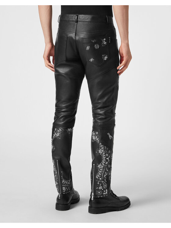 PHILIPP PLEIN PHILIPP PLEIN Spodnie materiałowe 2487 Czarny Skinny Fit