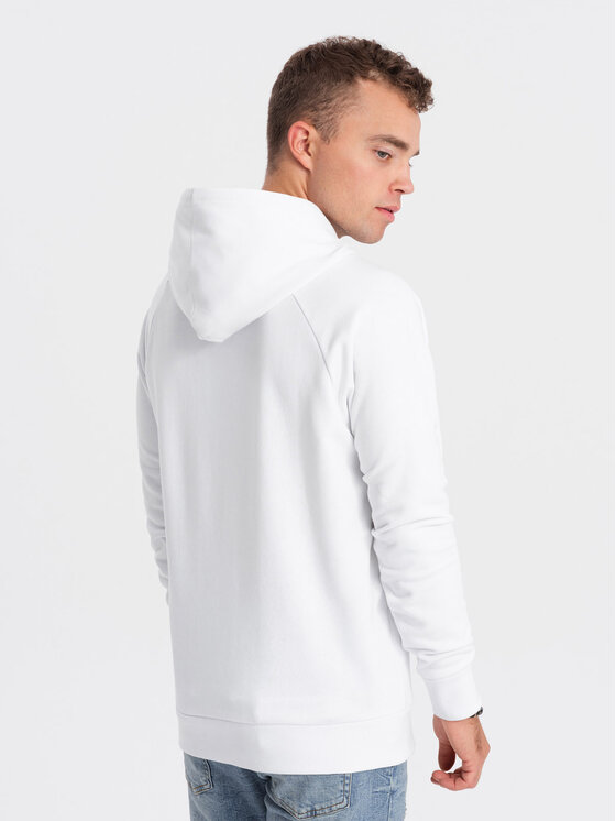 Ombre Ombre Mikina OM-SSPS-0153 Bílá Classic Fit