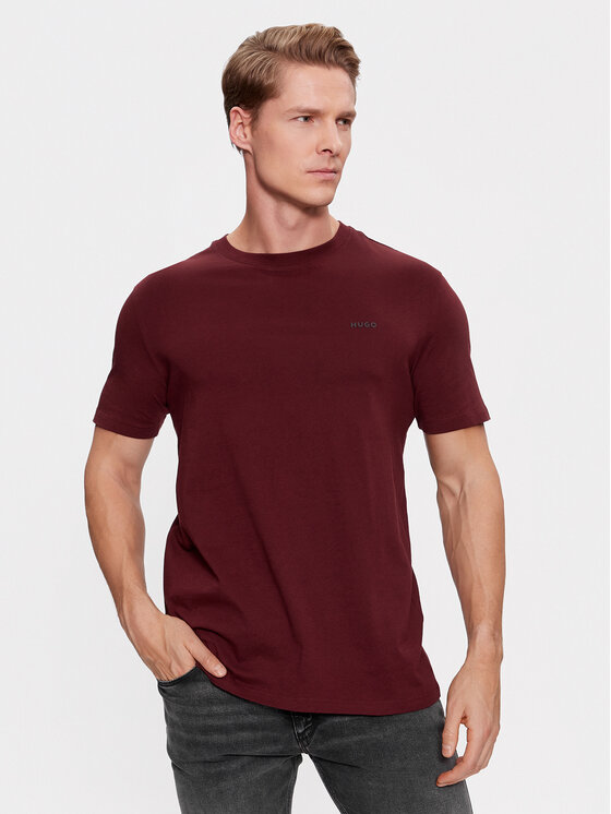 HUGO Hugo Tričko Dero222 50466158 Červená Regular Fit