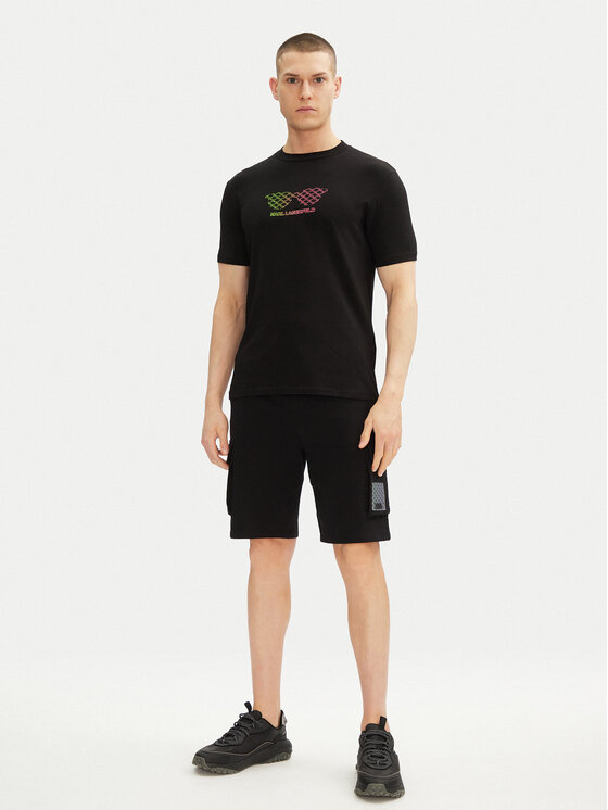 KARL LAGERFELD KARL LAGERFELD Tričko 755402 552235 Čierna Regular Fit