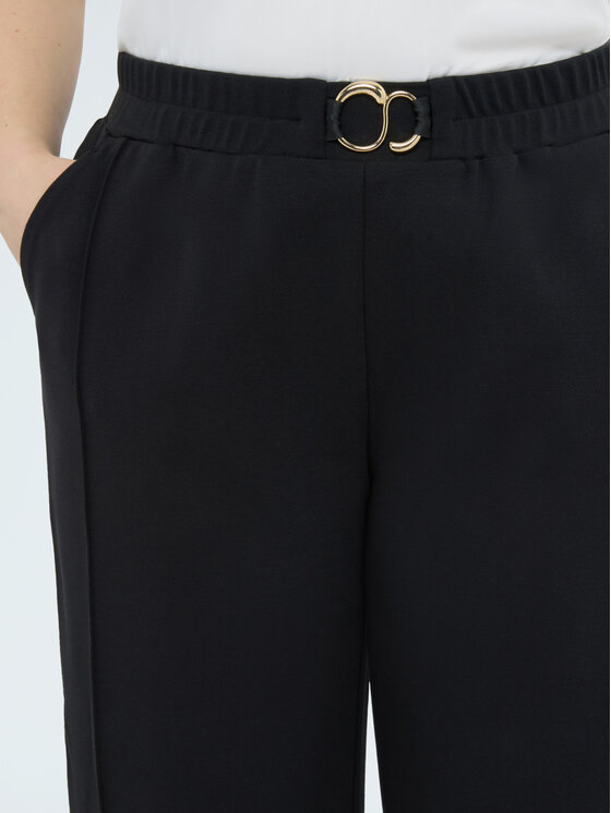 Fiorella Rubino Fiorella Rubino Spodnie materiałowe P835L002383N033 Czarny Regular Fit