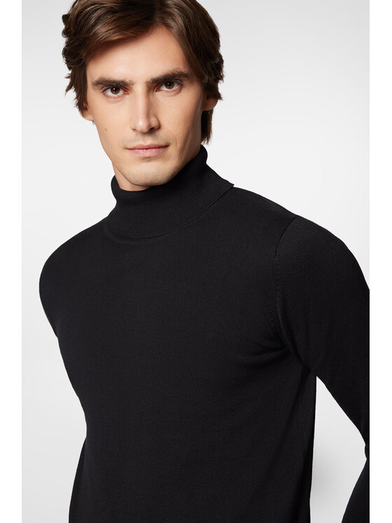 Próchnik Próchnik Golf Golf Czarny Bawełniany PM5 SW073224000017 Czarny Slim Fit
