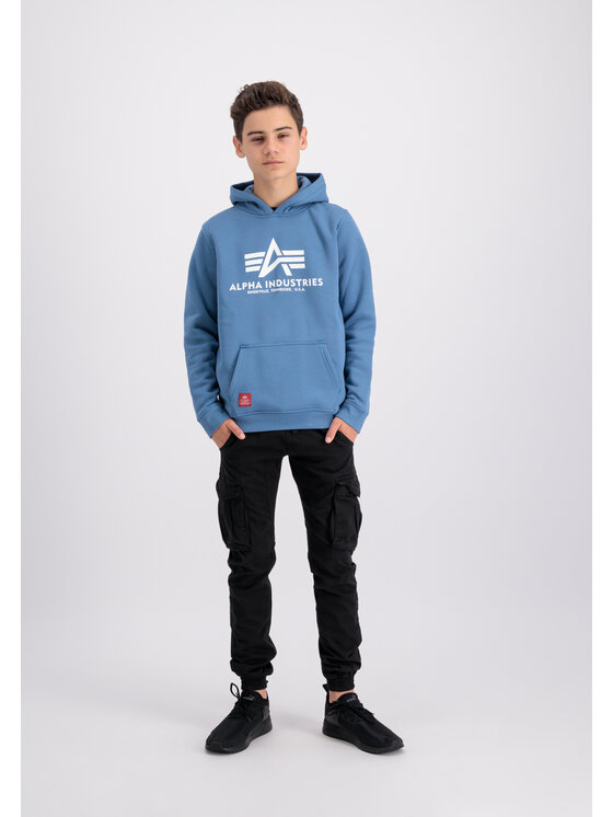 Alpha Industries Alpha Industries Bluza Basic Hoodie Kids Niebieski Regular Fit