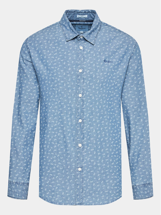 Pepe Jeans Pepe Jeans Koszula Crawston PM308016 Niebieski Slim Fit